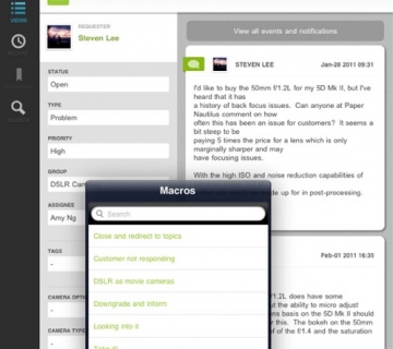 Zendesk develops Help Desk Software for iPad