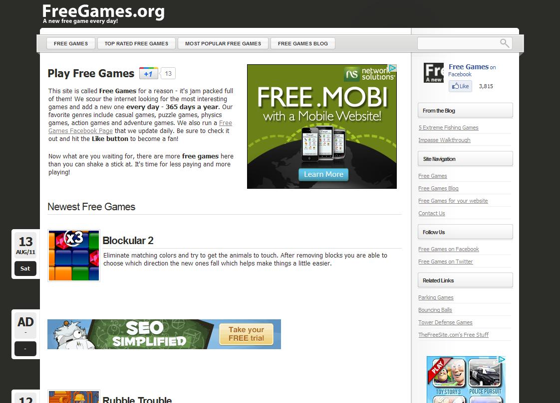 FreeGames.org Review: A New Game Everyday